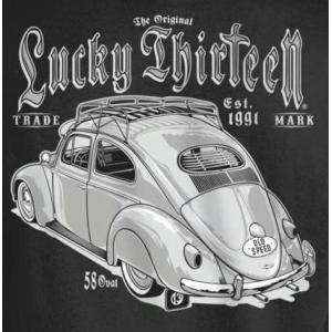 ラッキー13 Tシャツ LUCKY13 THE '58 OVAL PREMIUM TEE 黒 VW Type1｜mumbles