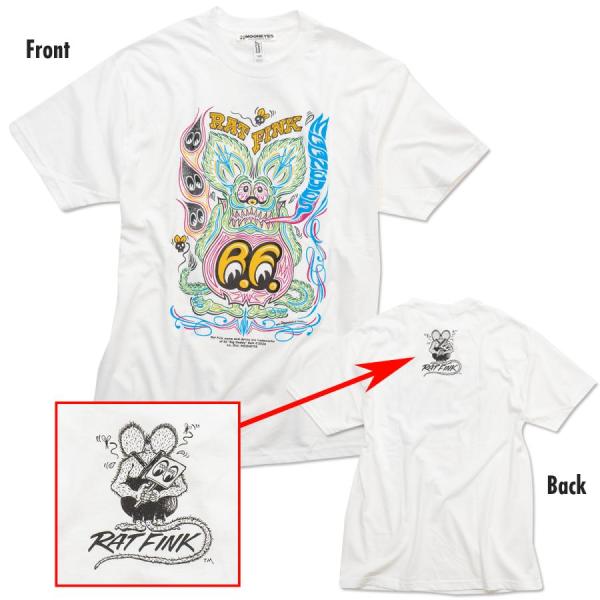 ムーンアイズ × ラットフィンク Tシャツ Rat Fink x MOON ピンストライプ MOON...