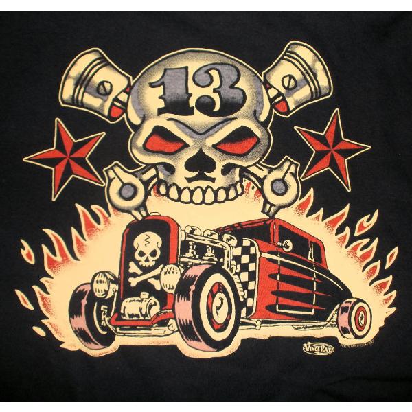 ヴィンス レイ Tシャツ Vince Ray Skull Rods