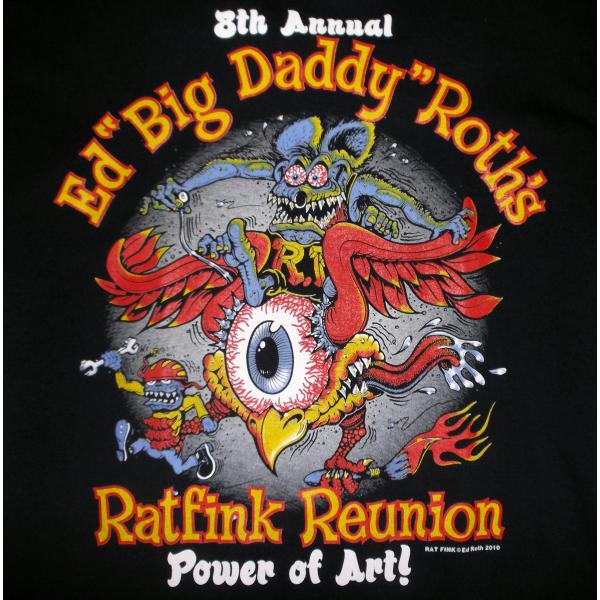 ラット フィンク Tシャツ Rat Fink Reunion '10 黒 USA正規品
