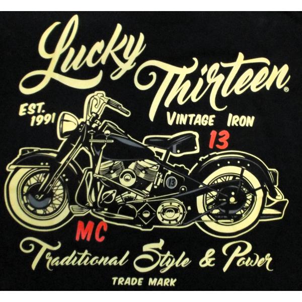 ラッキー13 Tシャツ LUCKY13 Vintage Iron 黒