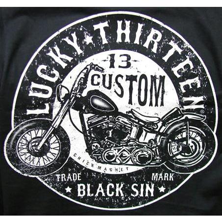 ラッキー13 Tシャツ LUCKY13 Black Sin 黒