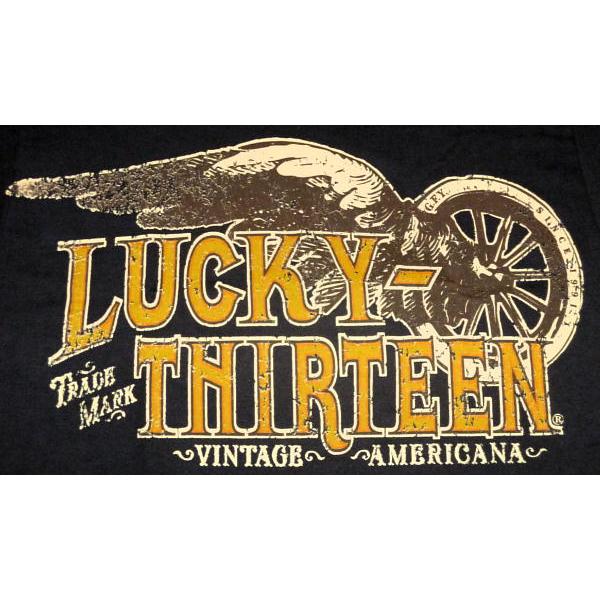 ラッキー13 LUCKY13 Tシャツ Wheel 黒