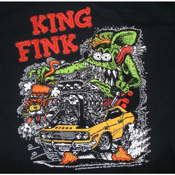 ラット フィンク Tシャツ Rat Fink King Fink 黒 正規品