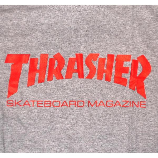 スラッシャー THRASHER Tシャツ ロゴ Gry USA正規品