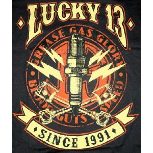 Lucky 13 ラッキー13 パーカ LUCKY13 Skull Star Zip Hoodie パーカー 
