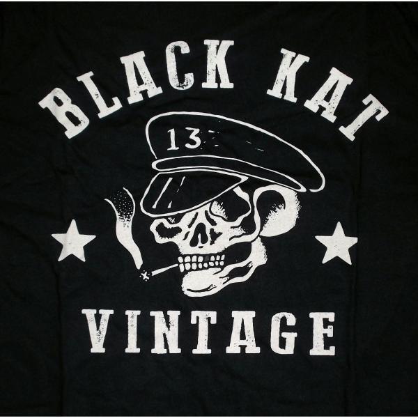 ブラック キャット カスタムズ Tシャツ Black Kat Kustoms Moto Skull ...
