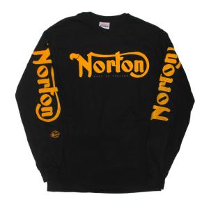 ノートン 長袖 Tシャツ NORTON ロゴ 黒 正規品 ロンT｜mumbles