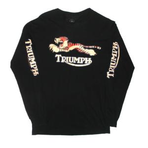 トライアンフ ロゴ 長袖 Tシャツ TRIUMPH 黒 正規品 ロンT