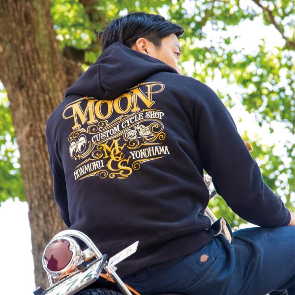 ムーンアイズ MOON Custom Cycle Shop ジップ パーカー MOONEYES 正規...