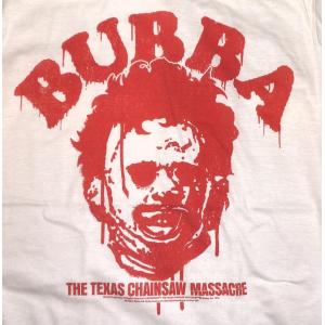 レザーフェイス Tシャツ 悪魔のいけにえ TEXAS CHAINSAW MASSACRE LEATHERFACE BUBBA 白 正規品｜mumbles