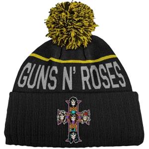 ガンズ アンド ローゼス ビーニー ニット キャップ Guns and Roses BOBBLE BEANIE HAT - CROSS 正規品｜mumbles