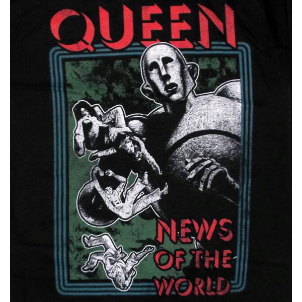 クイーン Tシャツ QUEEN NEWS OF THE WORLD 正規品 世界に捧ぐ ロックTシャ...