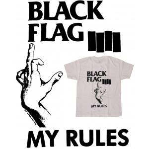 ブラック フラッグ Tシャツ Black Flag My Rule 白 正規品