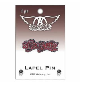 エアロスミス ロゴ ピンズ AEROSMITH Logo Lapel Pin 正規品 バッジ ロック...