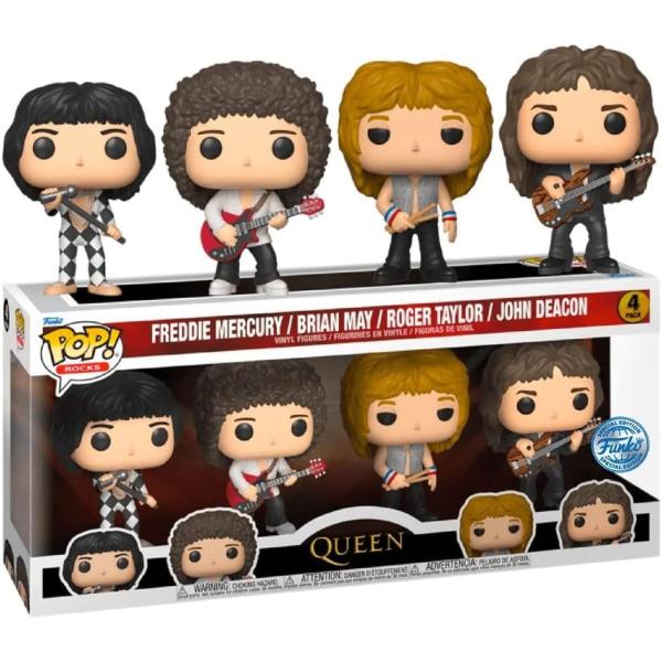 クイーン フィギュア 4体セット Pop! Queen Freddie Mercury , Bria...