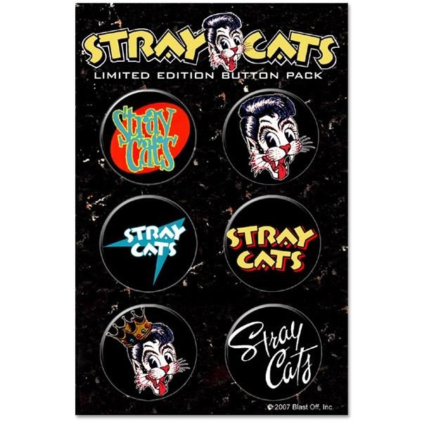 ストレイ キャッツ バッジ 6点セット Stray Cats 正規品 雑貨 ロックTシャツ バンドT...