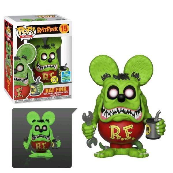 ラット フィンク フィギュア RAT FINK FUNKO POP 蓄光 グリーン ソフビ人形