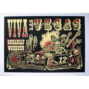 ★Viva Las Vegas #12 シルクスクリーン ポスター Vince ヴィンス レイ シルクスクリーン ポスター 蓄光 Vince Ray Glow in the
