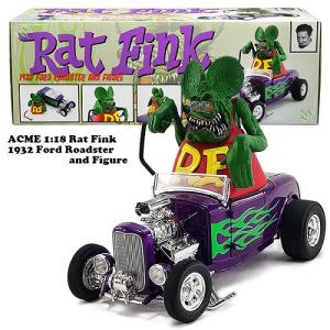 RAT FINK ミニカー 1/18 ラットフィンク フィギュア付き 1932