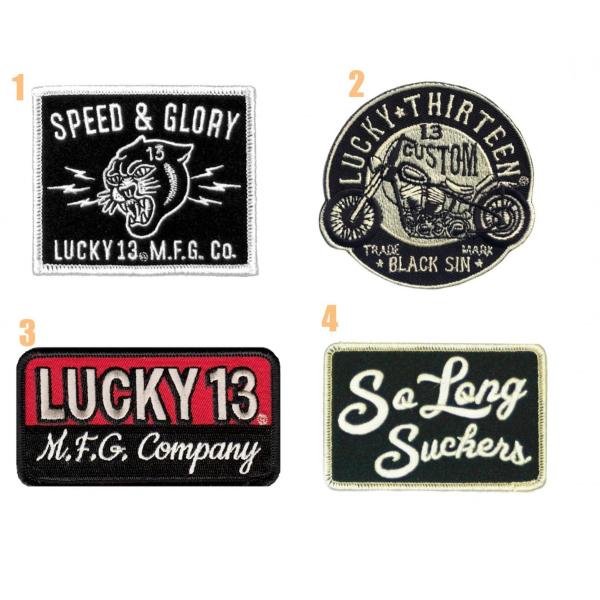 ラッキー13 ワッペン パッチ LUCKY13 Panther Head SUCKERS, Blac...