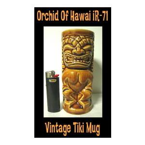 ティキ★ティキ Vintage Tiki Mug ティキ マグ 茶 Orchids Of Hawaii R-71 雑貨
