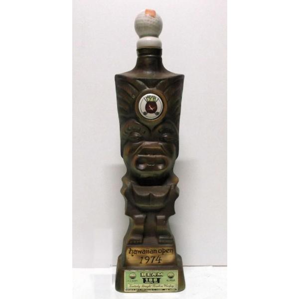 Tiki ティキ デカンター Jim Beam ハワイアン オープン ボトル - A 1974年 雑...