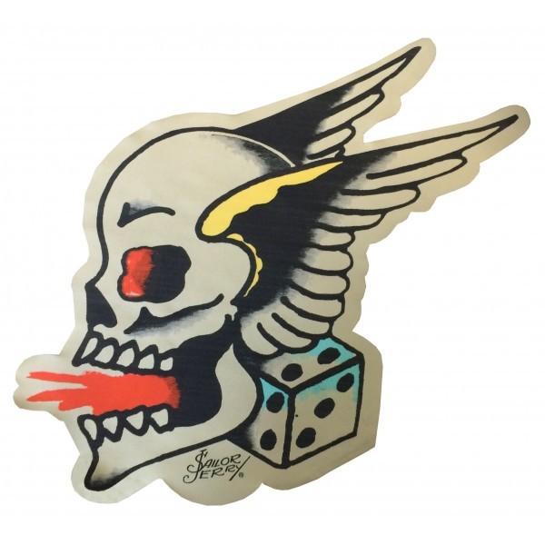 セーラー ジェリー バック パッチ ワッペン Sailor Jerry Skull 骸骨 TATTO...