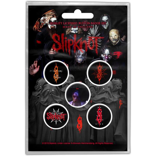 スリップノット バッジ 5pセット SLIPKNOT WE ARE NOT YOUR KIND 正規...