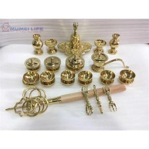 希少新品！密教法具 前具 一面器 六器一組 仏器一対 華瓶一対塗香器 洒水器 金剛鈴 金剛盤 火舎香炉 五鈷杵 三鈷杵 独鈷杵全20種 護摩 FQ-1