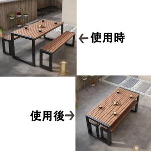 ガーデンテーブルセット屋外ダイニングテーブルと...の詳細画像2