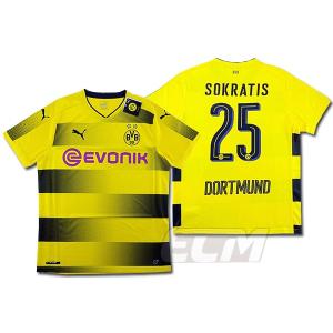 【予約ECM32】【SALE】ボルシア・ドルトムント ホーム 半袖 25番 ソクラテス【サッカー/Dortmund/17-18/ブンデスリーガ/Sokratis】｜mundial