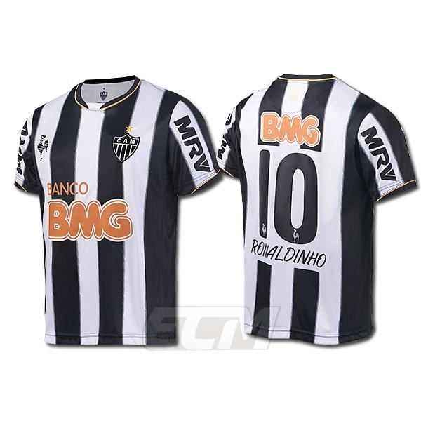 【国内未発売】アトレチコ・ミネイロ 復刻モデル ホーム 半袖 #10 ロナウジーニョ【2012/ブラ...