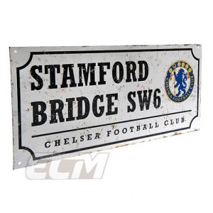 【ECM25】レトロ【国内未発売】チェルシー ストリートサイン  "STAMFORD BRIDGE" レトロ調【プレミアリーグ/サッカー/Chelsea/インテリア】｜mundial