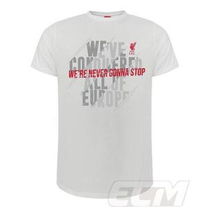 LIV01白リバプール 公式グッズ NEVER GONNA STOP Ｔシャツ