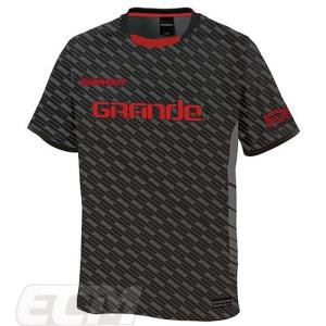 【GRN2019SS】GFPH19010GRANDEFP. バイヤスロゴ プラクティスシャツ ブラックｘレッド【グランデ/サッカー/フットサル/トレーニング】ネコポス対応可能｜mundial