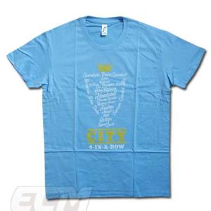 水【予約RET24】【国内未発売】Re-take マンチェスターシティ プレミアリーグ 23-24 優勝記念Tシャツ "4-IN-A-ROW" スカイ【サッカー/manchester city/グアルデ｜mundial