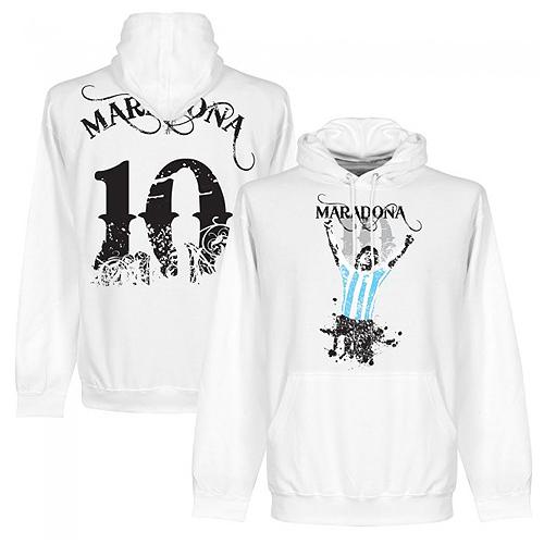 【予約RET06】RE-TAKE ディエゴ・マラドーナ "Graphic" スウェットパーカー ホワ...