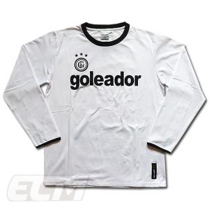【オススメ】【GOL2021AW】Goleador G2442 スムースクルーネック ロングプラシャツ ホワイト【ゴレアドール/フットサル/サッカー/トレーニング/プラクティス】｜mundial