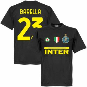 黒23【予約RET06】RE-TAKE インテル Team Ｔシャツ 23番 バレッラ ブラック【サッカー/Inter Milan/Barella/セリエＡ】ネコポス対応可能｜mundial