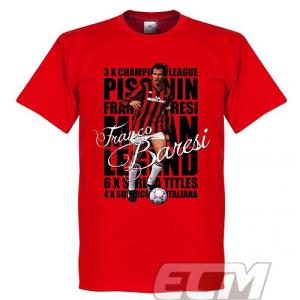 【予約RET01】RE-TAKE フランコ・バレージ ACミラン  レジェンドＴシャツ レッド【サッカー/Baresi/イタリア代表/AC Milan】ネコポス対応可能｜mundial