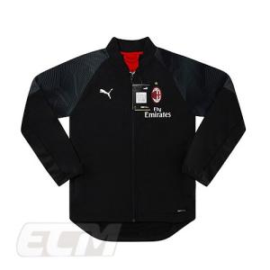 【予約ECM32】【国内未発売】ＡＣミラン スタジアム ジャケット ブラック【18-19/セリエＡ/AC MILAN/サッカー/トレーニング】330｜mundial