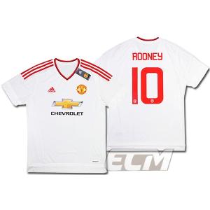 【予約MAD03】マンチェスターユナイテッド アウェイ 半袖 10番 ルーニー カップ用モデル【15-16/Manchester United/サッカー/ユニフォーム】ECM32｜mundial