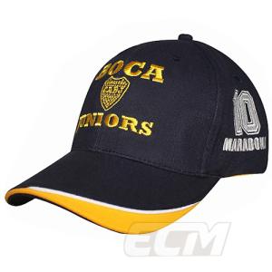 ECM12 紺【国内未発売】ボカジュニアーズ クレスト キャップ 10番マラドーナ刺繍入ver ネイビー【Boca/Maradona/サッカー/CAP/帽子/アルゼンチンリーグ】｜mundial