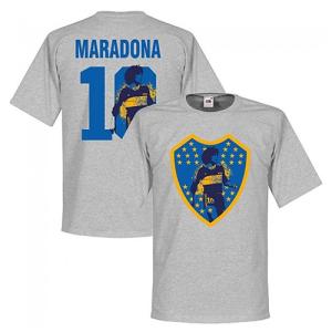 【予約RET06】RE-TAKE マラドーナ No.10 ボカクレスト Ｔシャツ グレー【サッカー/Maradona/アルゼンチン代表/ボカジュニアーズ】ネコポス対応可能｜mundial