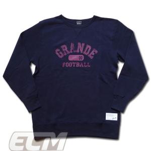 【SALE30%OFF】【GS018】GRANDE カレッジ クルー スウェット ネイビー【グランデ/サッカー/フットサル/サポーター/ジャケット/アウター】｜mundial