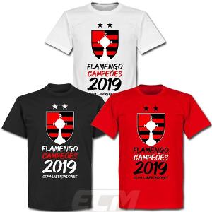 【予約RET06】トロフィーＴRE-TAKE フラメンゴ 優勝記念Ｔシャツ "2019 Copa Libertadores Champions"【サッカー/リベルタドーレス/ブラジルリーグ/ジーコ/Flame｜mundial