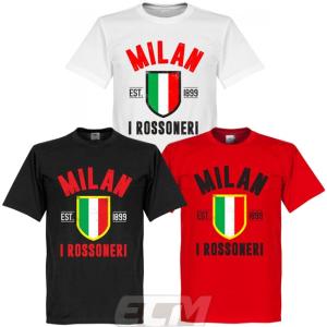 【予約RET05】【国内未発売】RE-TAKE ACミラン　Establishシリーズ Tシャツ【サッカー/セリエＡ/AC MILAN】ネコポス対応可能｜mundial