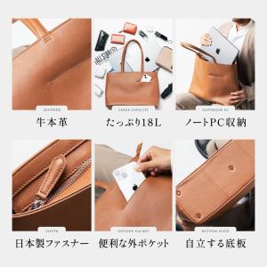 トートバッグ メンズ 本革 ブランド おしゃれ...の詳細画像2