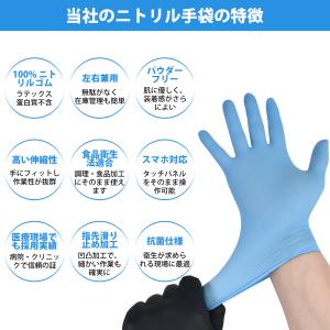 ニトリル手袋 1000枚 厚手抗菌 S M L...の詳細画像1